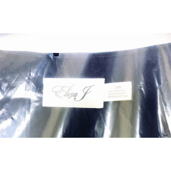 SOLD Eliza J Blue Floral Faux Wrap Dress Plus Sz 24W - Picture 11 of 12